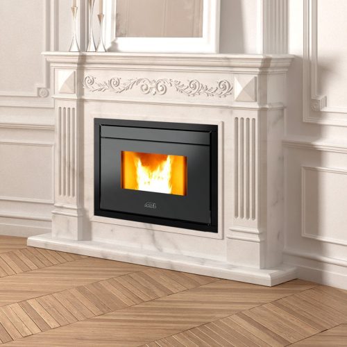 ARTEL Camino Insert 13.5kW, Black (Ducted) — 13.5 kW wood pellet stove sold by Ray Wood Exploatare