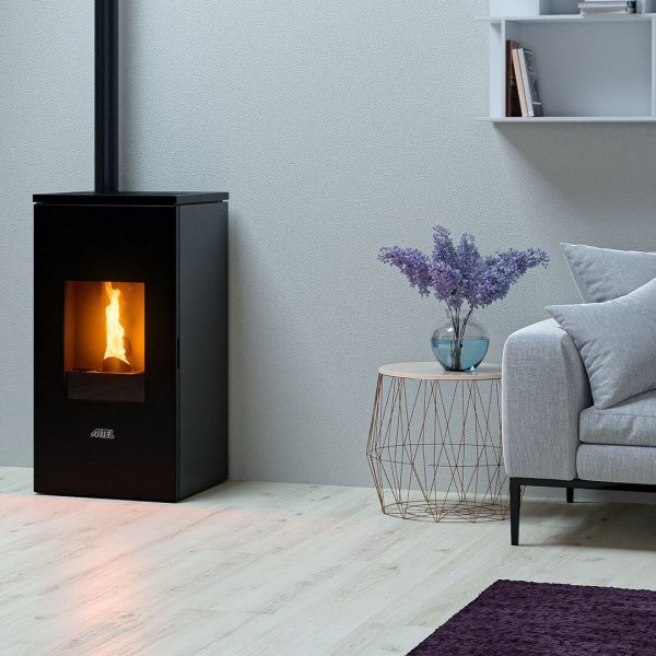 ARTEL Linea Aria Futura 9kW, Black — 9 kW wood pellet stove sold by Ray Wood Exploatare
